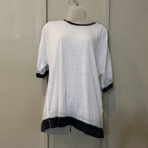 White Crow Womens Shirt Large Semi Sheer White Comfort Stretch Casual